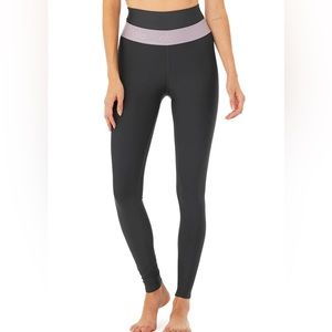 Alo Yoga small High-Waist Fitness Legging -
Anthracite/Lavender Smoke